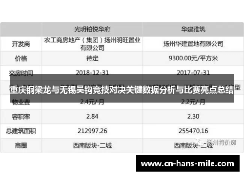 重庆铜梁龙与无锡吴钩竞技对决关键数据分析与比赛亮点总结